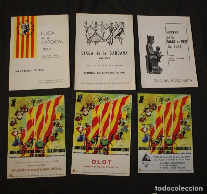 Musica di collezione: LOTE 6 PROGRAMAS DIADA DE LA SARDANA I DANSA FOLKLORICA DE 1968 A 1989 MONTSERRAT TURA OLOT