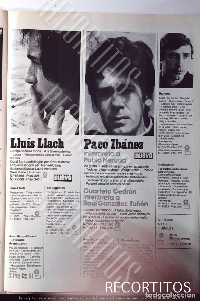 Musica di collezione: LLUIS LLACH PACO IBA&Ntilde;EZ RAIMON