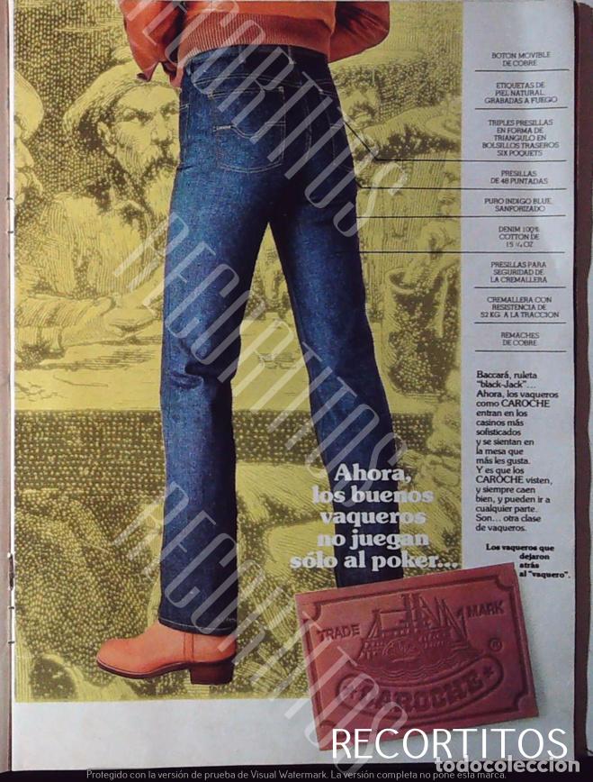 Collectible Music: CAROUCHE JEANS ANUNCIO PUBLICIDAD VAQUEROS