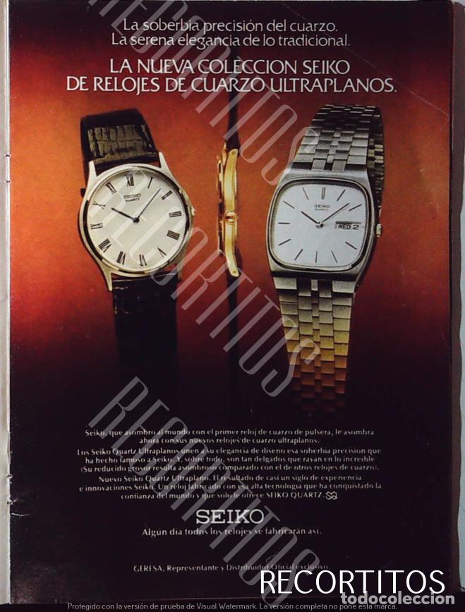 Collectible Music: SEIKO RELOJ ANUNCIO PUBLICIDAD