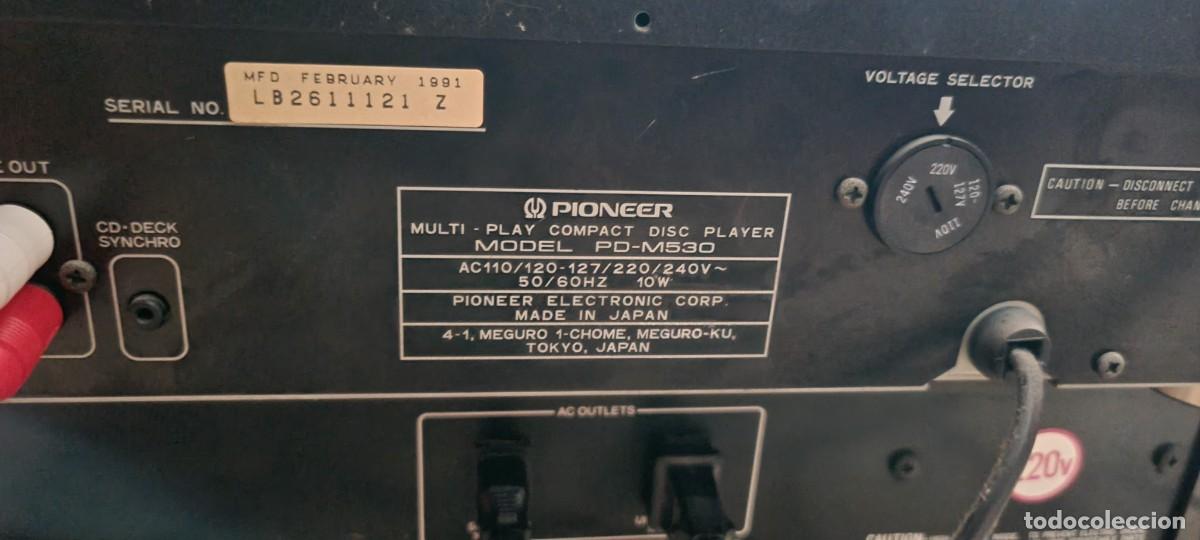 M&uacute;sica de colecci&oacute;n: Multi-play compact disc player Pioneer Modelo PD-M530 - Foto 2