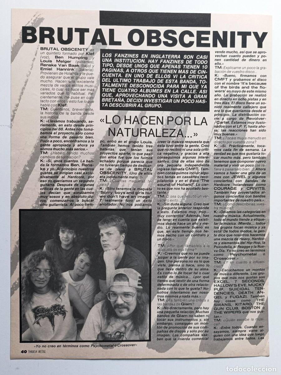 Musique de collection: MAGAZINE CLIPPINGS BRUTAL OBSCENITY