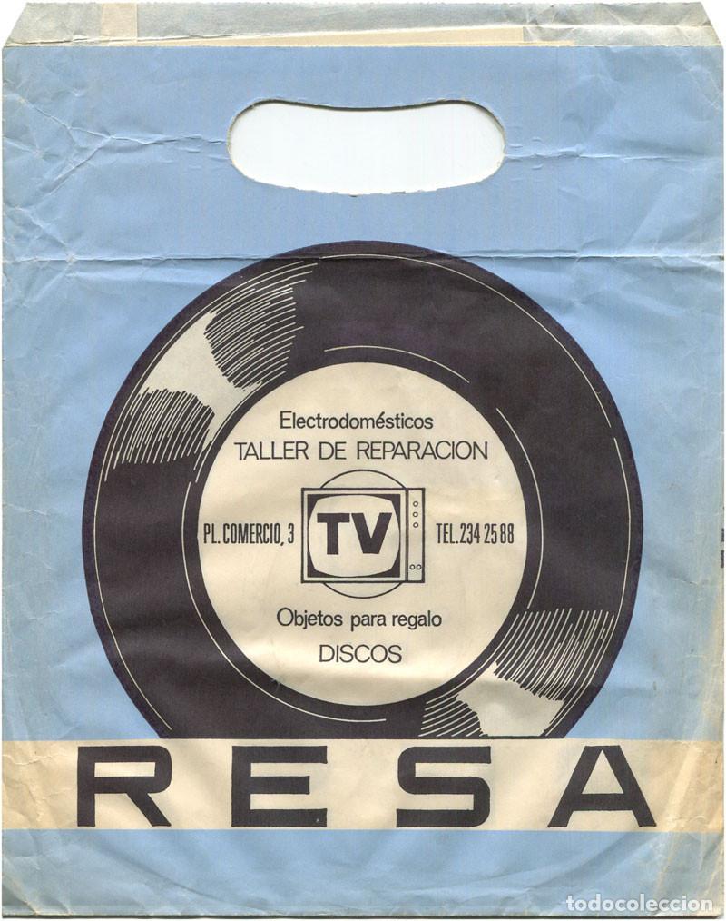 Collectible Music: Electrodom&eacute;sticos, Taller, TV, Discos RESA - Bolsa promocional SG/EP Spain 60s