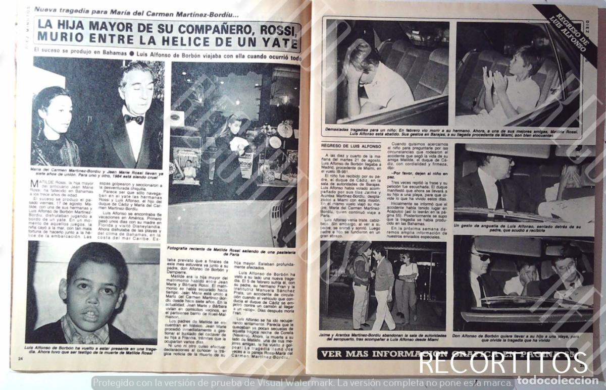 Collectible Music: MCMB MARIA DEL CARMEN MARTINEZ BORDIU ROSSI FRAN DE BORBON LA MUERTE DE LA HIJA DE ROSI