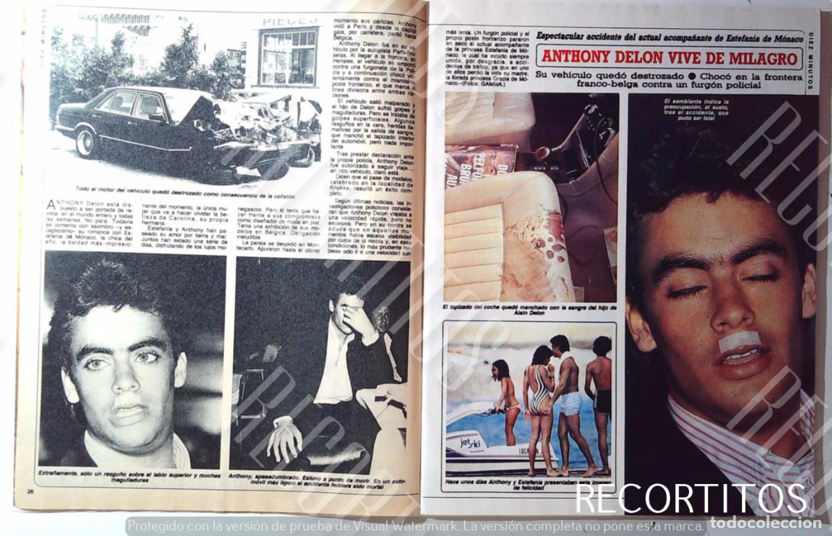 Collectible Music: ANTHONY DELON ACCIDENTE DE TRAFICO