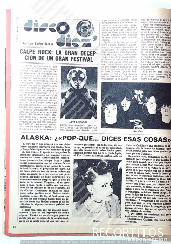 Collectible Music: CALPE ROCK DEVE MARILLION ALASKA KAKA DELUXE Y LOS PEGAMOIDES