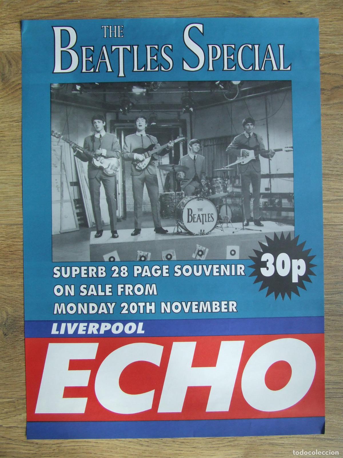 Musique de collection: CARTEL POSTER PROMOCIONAL LIVERPOOL ECHO THE BEATLES SPECIAL