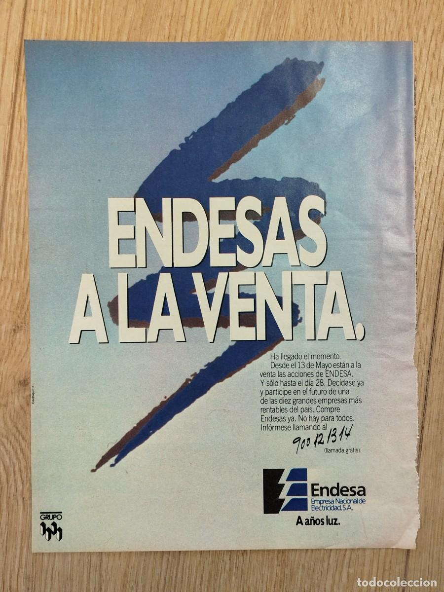 M&uacute;sica de cole&ccedil;&atilde;o: HOJA PUBLICIDAD REVISTA ORIGINAL VINTAGE. ENDESA, A LA VENTA