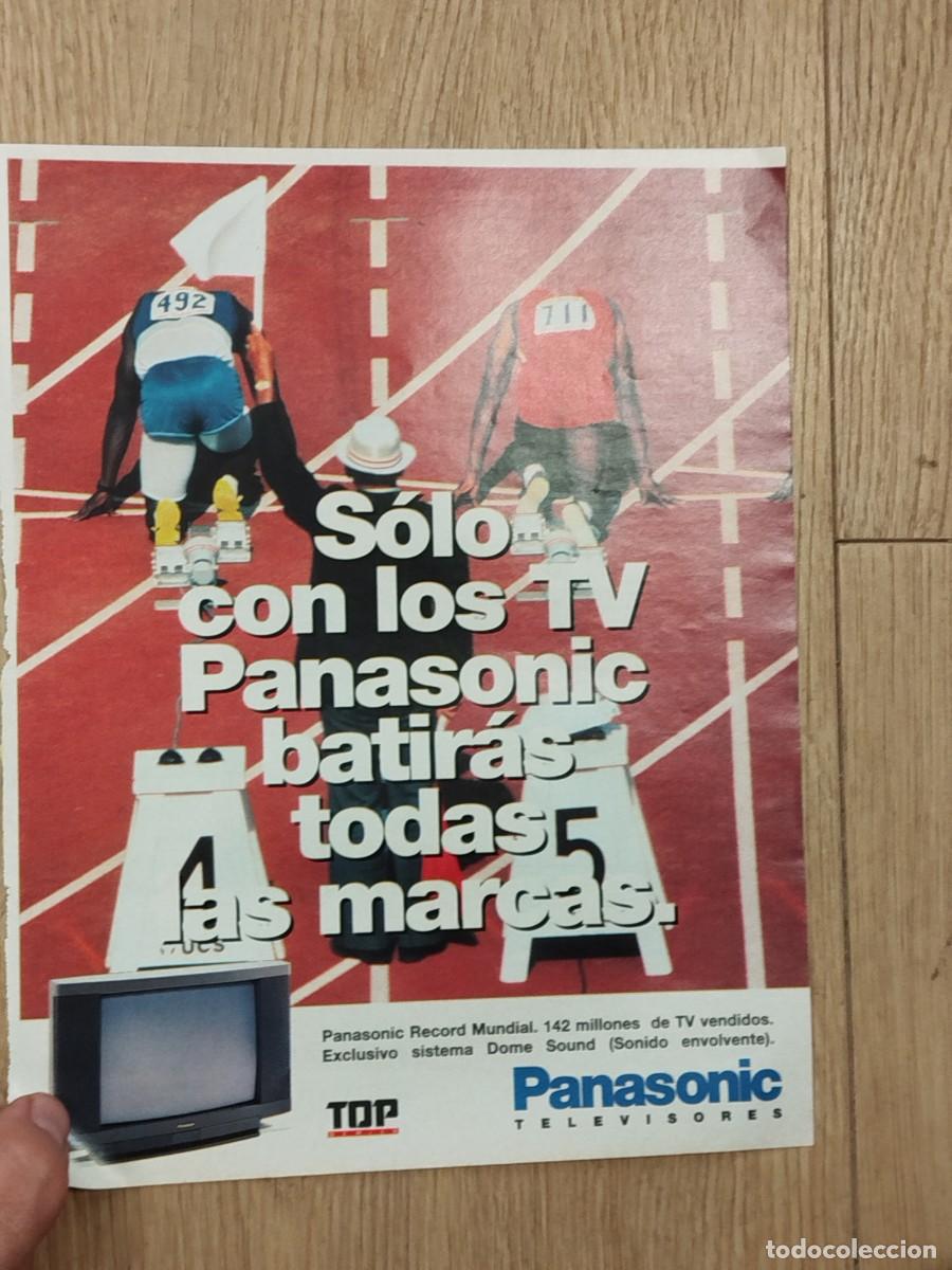M&uacute;sica de cole&ccedil;&atilde;o: HOJA PUBLICIDAD REVISTA ORIGINAL VINTAGE. PANASONIC TELEVISORES, ATLETISMO