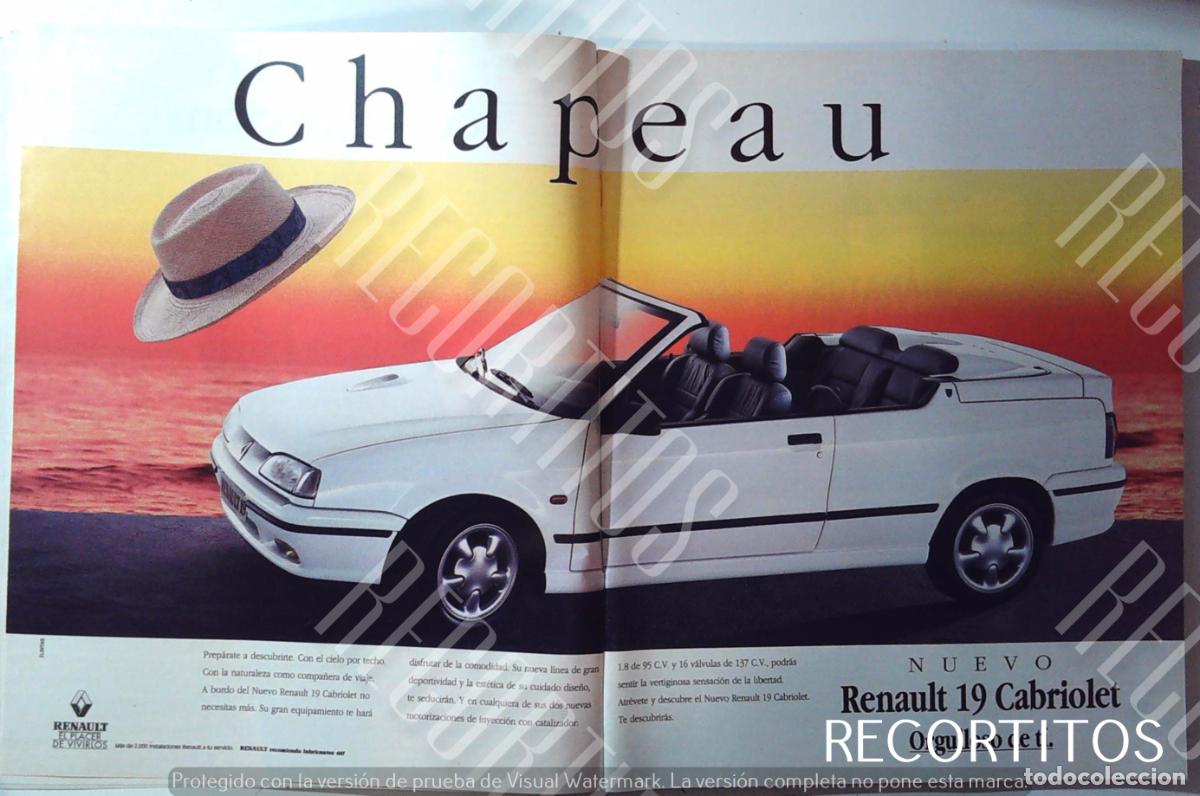 Musica di collezione: RENAULT 19 CABRIOLET ANUNCIO PUBLICIDAD