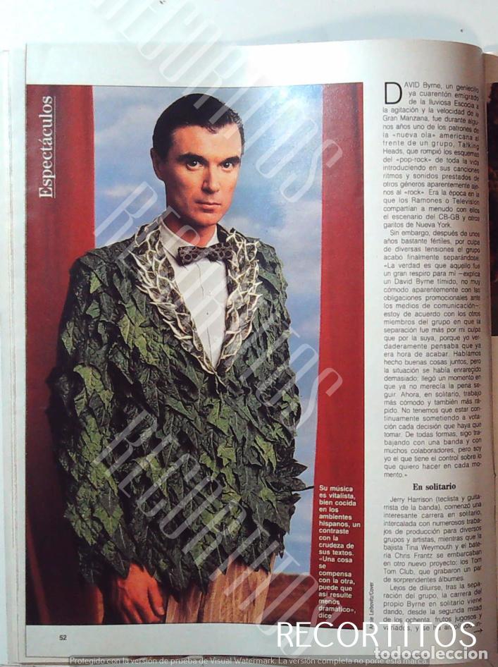 M&uacute;sica de colecci&oacute;n: DAVID BYRNE ESPECTACULO 1992 TALKING HEADS - Foto 2