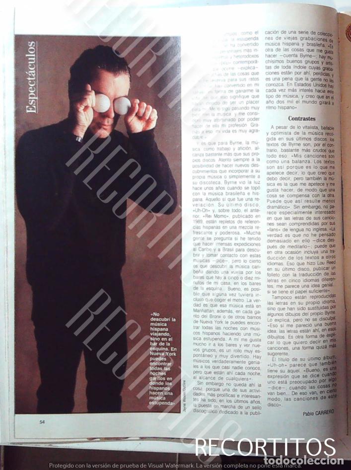 M&uacute;sica de colecci&oacute;n: DAVID BYRNE ESPECTACULO 1992 TALKING HEADS - Foto 4