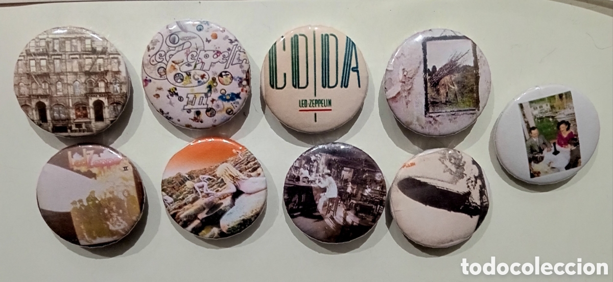 M&uacute;sica de colecci&oacute;n: Led Zeppelin LP portadas discos chapas - Foto 1