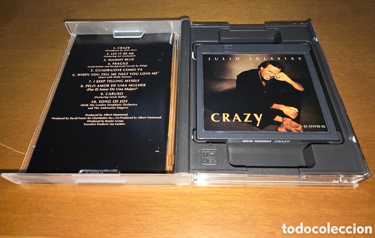 M&uacute;sica de colecci&oacute;n: Mini Disc Minidisc Julio Iglesias Crazy - Foto 3
