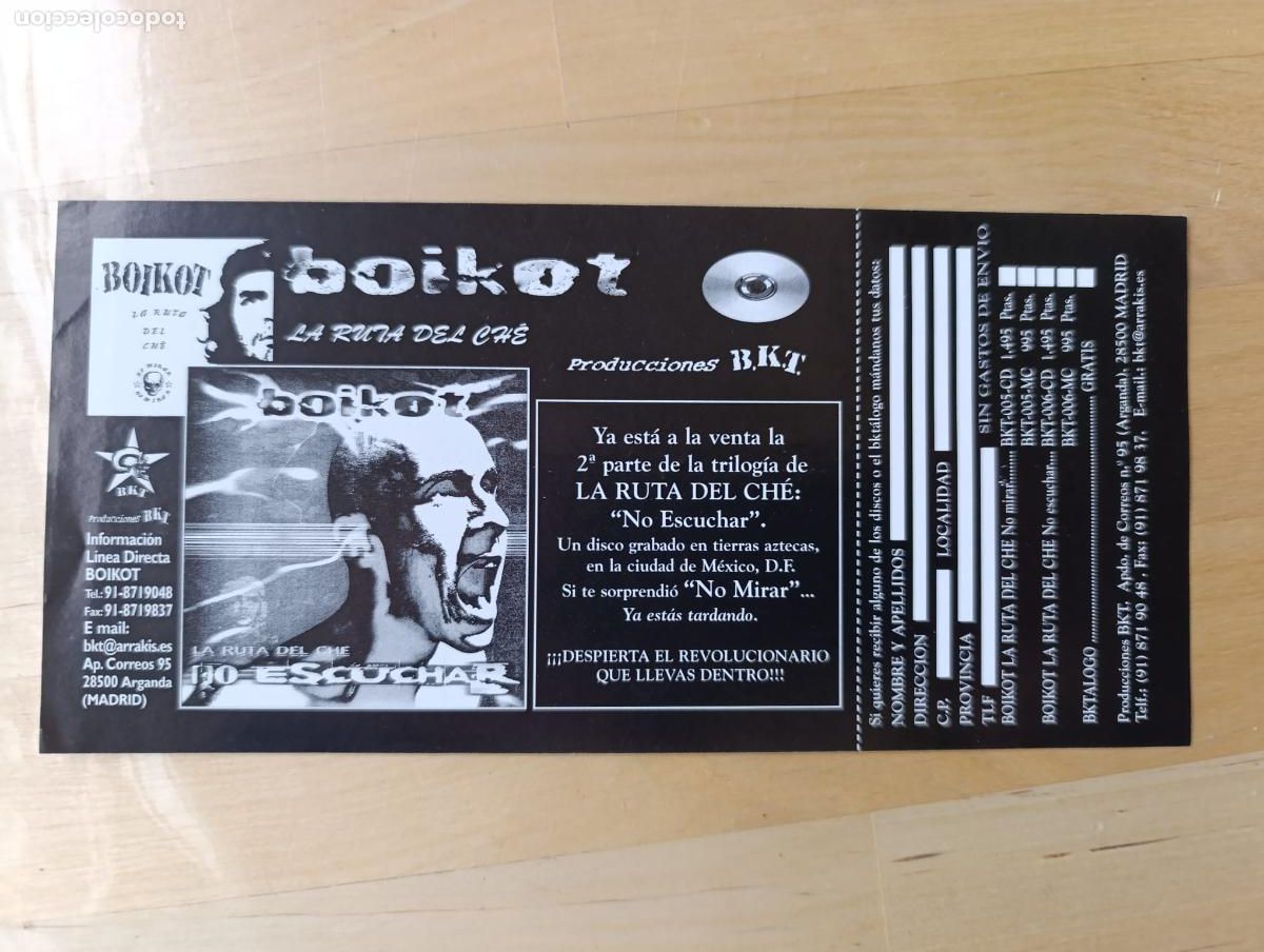 M&uacute;sica de colecci&oacute;n: BOIKOT LA RUTA DEL CHE - Foto 1