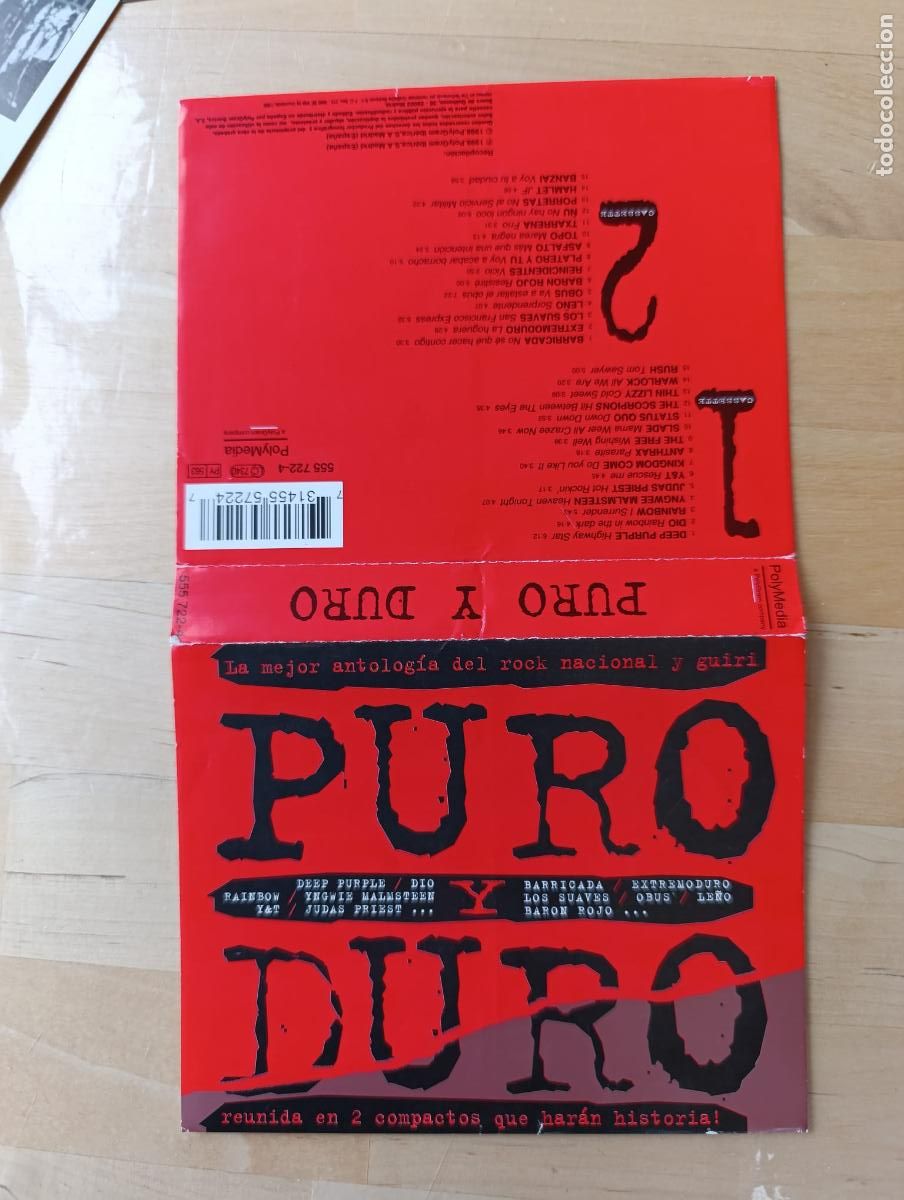 M&uacute;sica de colecci&oacute;n: CARATULA PURO Y DURO. - Foto 1