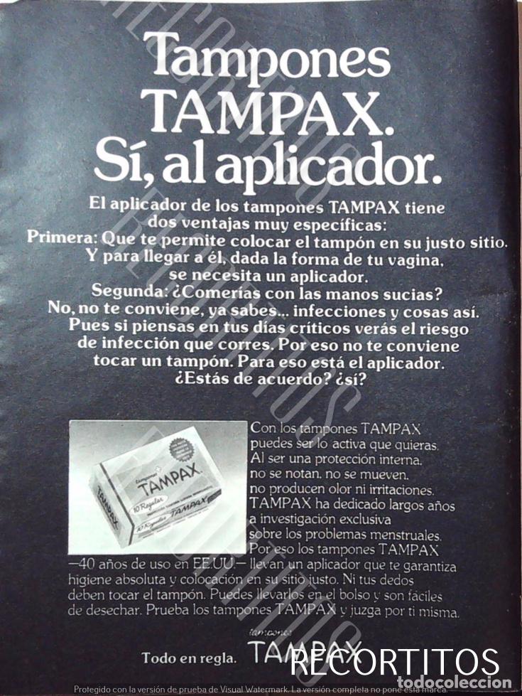 Collectible Music: TAMPAX ANUNCIO PUBLICIDAD
