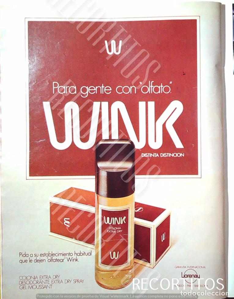 Collectible Music: WINK FRAGANCIA ANUNCIO PUBLICIDAD