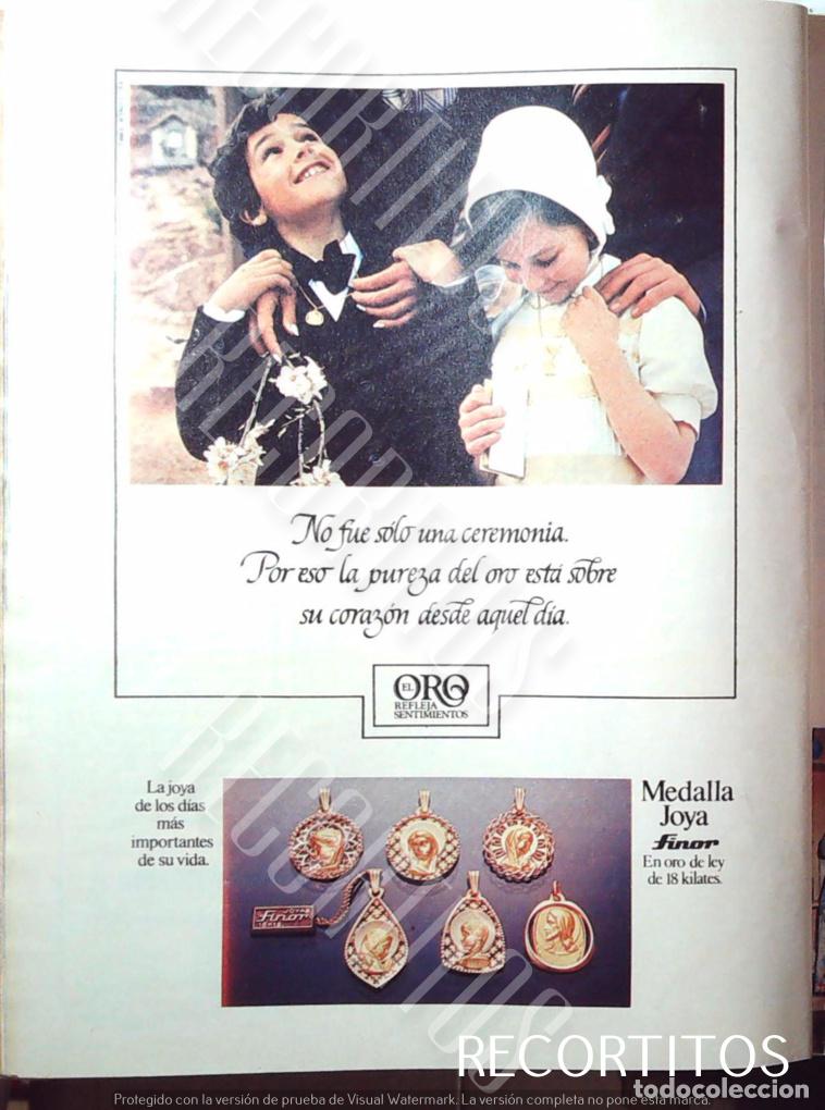 Collectible Music: MEDALLAS DE ORO PRIMERA COMUNION ANUNCIO PUBLICIDAD