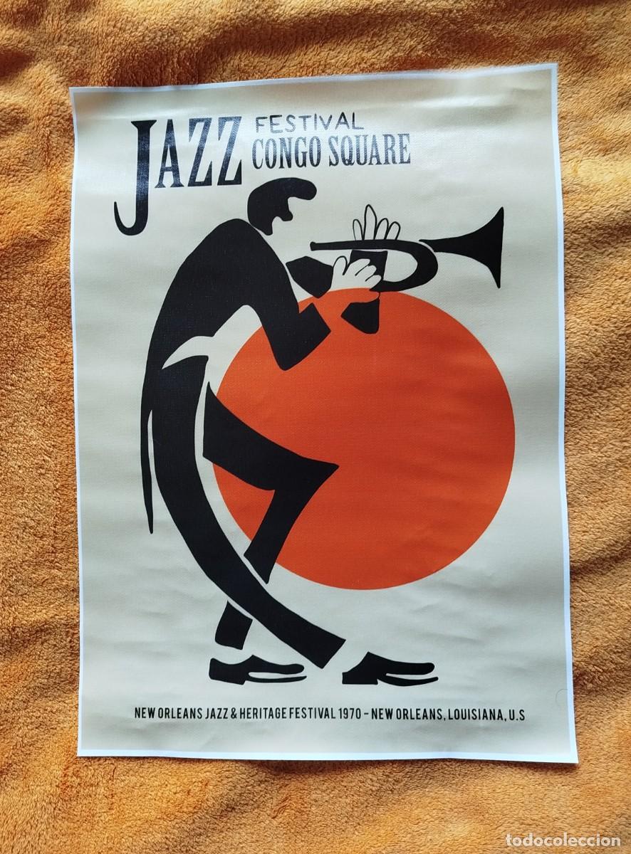 Collectible Music: 1 poster en lienzo del festival de jazz Congo Square (30x40 cm)