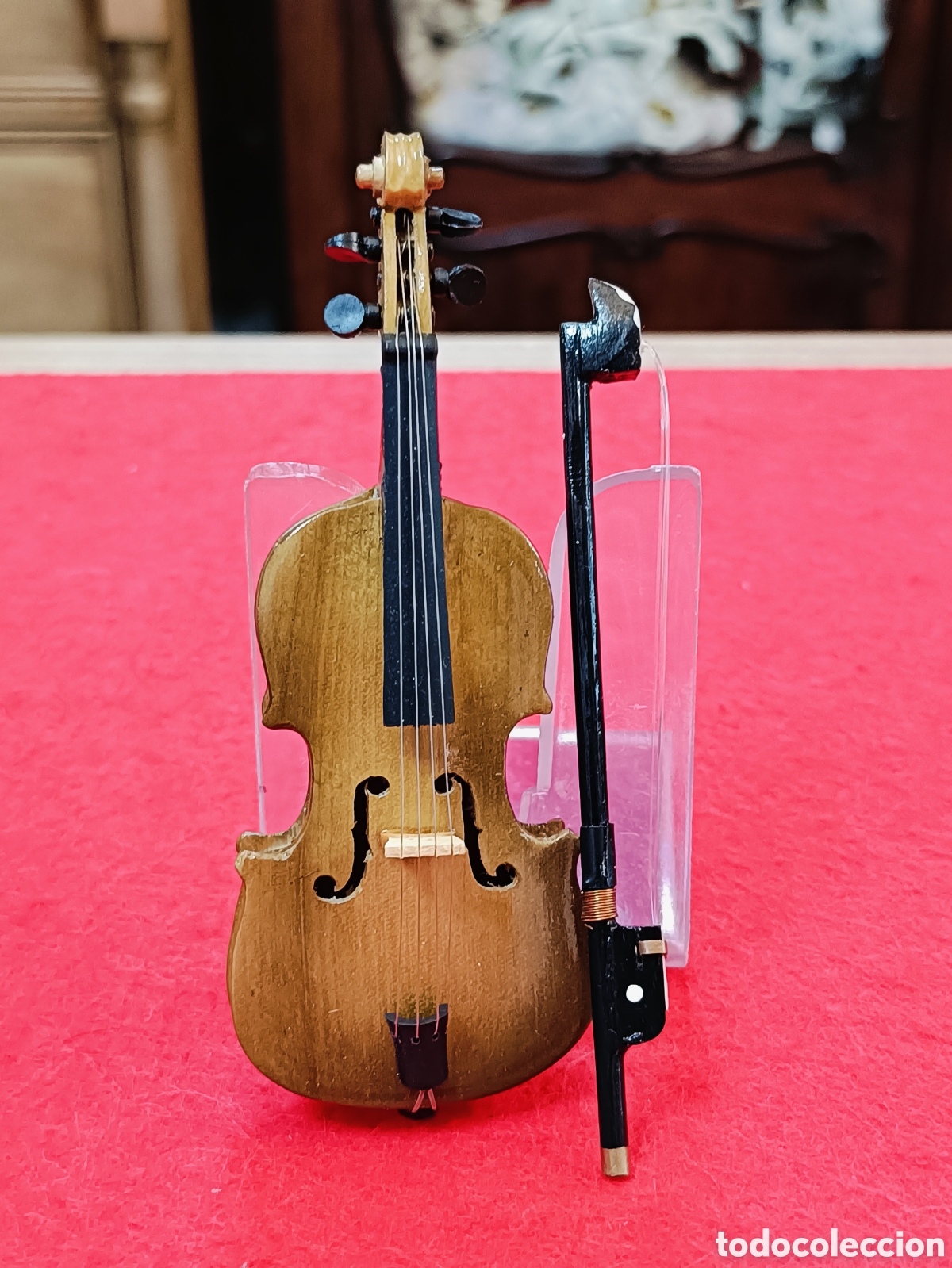 Musica di collezione: INSTRUMENTO EN MINIATURA, VIOLA. REALIZADO EN MADERA.