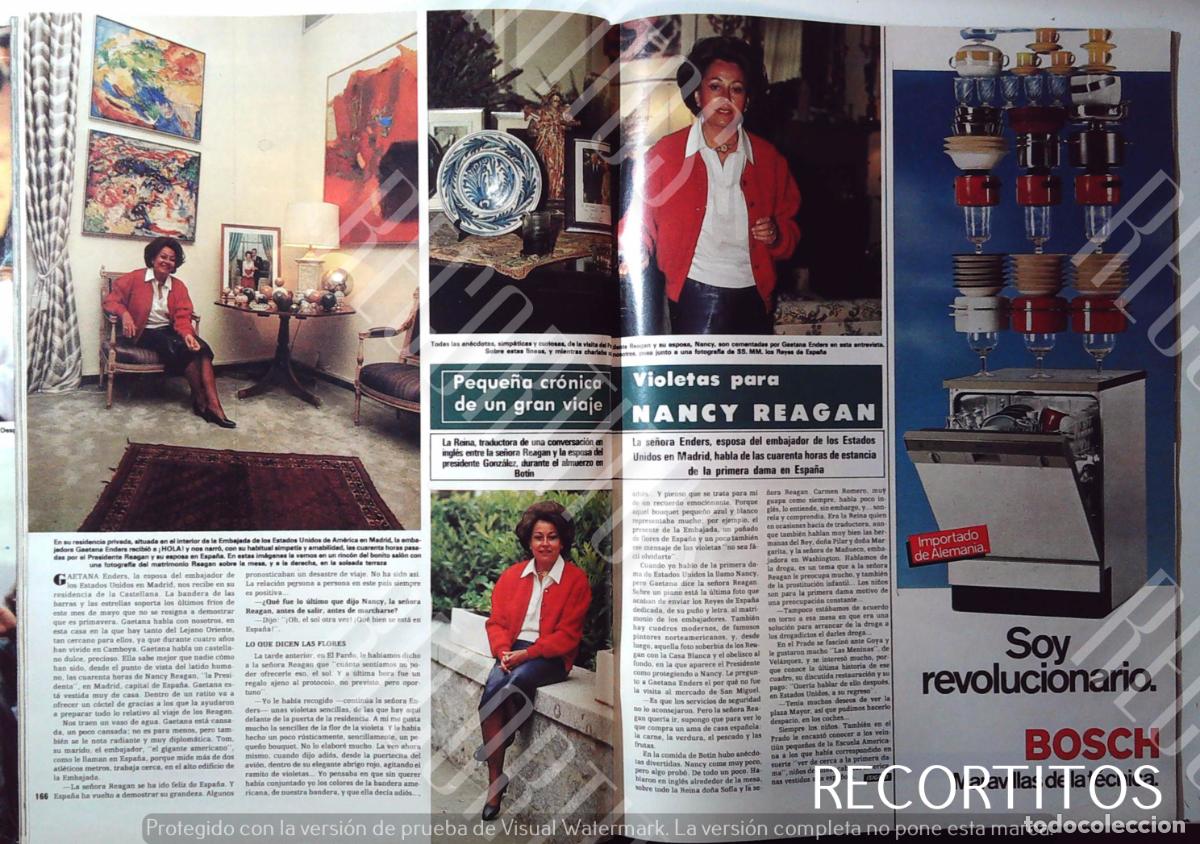 M&uacute;sica de cole&ccedil;&atilde;o: SRA ENDERS SOBRE LA VISITA DE NANCY REAGAN A ESPA&Ntilde;A