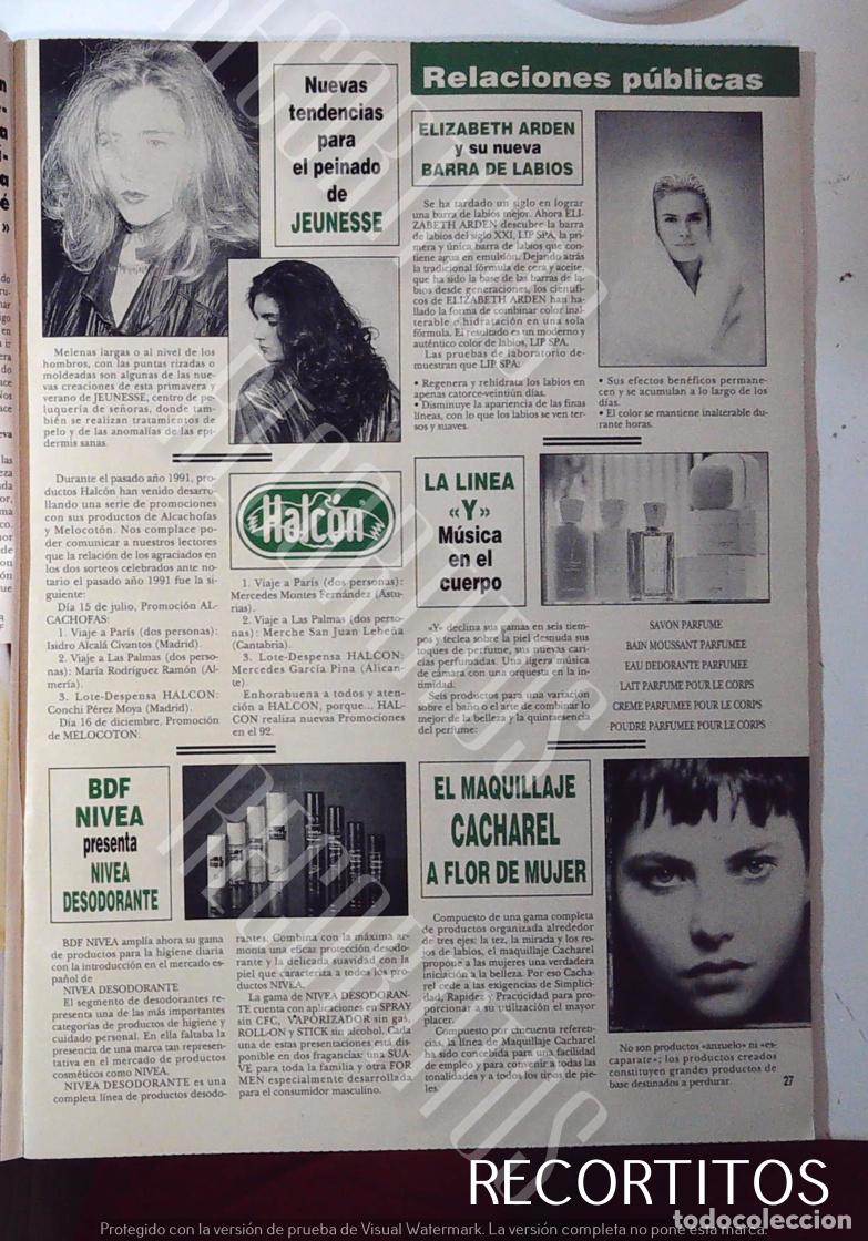 M&uacute;sica de cole&ccedil;&atilde;o: PUBLI NOTAS JEUNESSE ELIZABETH ARDEN NIVEA CACHAREL