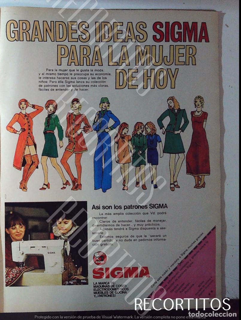 M&uacute;sica de colecci&oacute;n: SIGMA MAQUINA DE COSER ANUNCIO PUBLICIDAD PANAIR