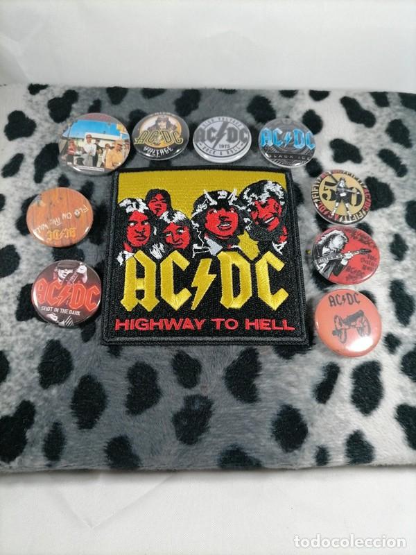 M&uacute;sica de colecci&oacute;n: Parche Bordado y 9 chapas de ACDC - Foto 1