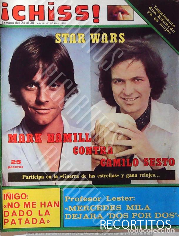 Collectible Music: RECORTE PORTADA MARK HAMILL CAMILO SESTO