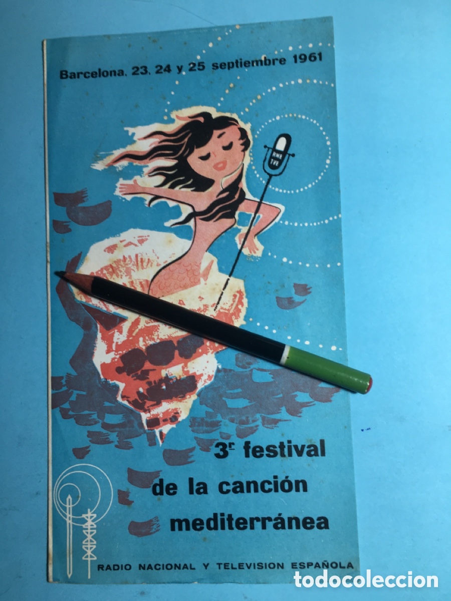 Musica di collezione: 1961 BARCELONA 3r. FESTIVAL DE LA CANCI&Oacute;N MEDITERR&Aacute;NEA RNE Y TVE