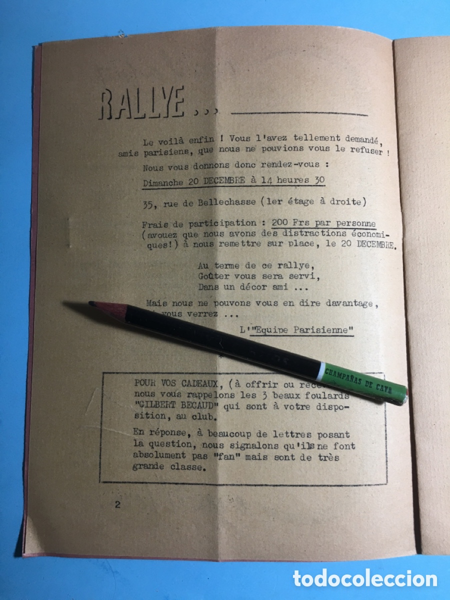 M&uacute;sica de colecci&oacute;n: 1959 (en franc&eacute;s) LE JOURNAL DES AMIS DE GILBERT BECAUD - Foto 3