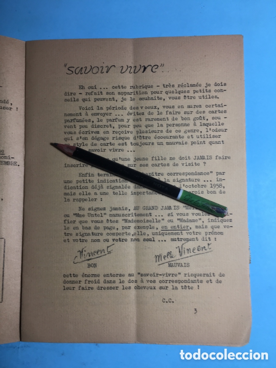 M&uacute;sica de colecci&oacute;n: 1959 (en franc&eacute;s) LE JOURNAL DES AMIS DE GILBERT BECAUD - Foto 4