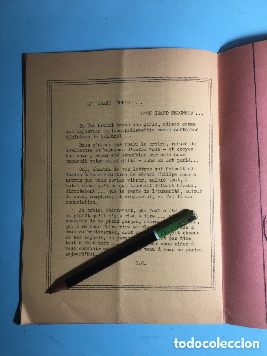 M&uacute;sica de colecci&oacute;n: 1959 (en franc&eacute;s) LE JOURNAL DES AMIS DE GILBERT BECAUD - Foto 7