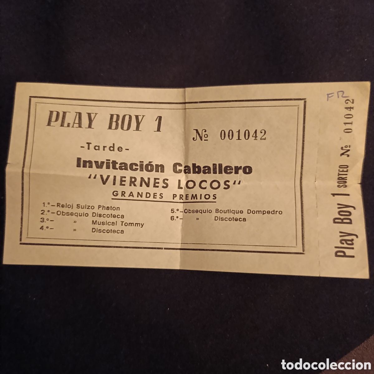 M&uacute;sica de colecci&oacute;n: Entrada discoteca PLAY BOY,a&ntilde;os 80 - Foto 1
