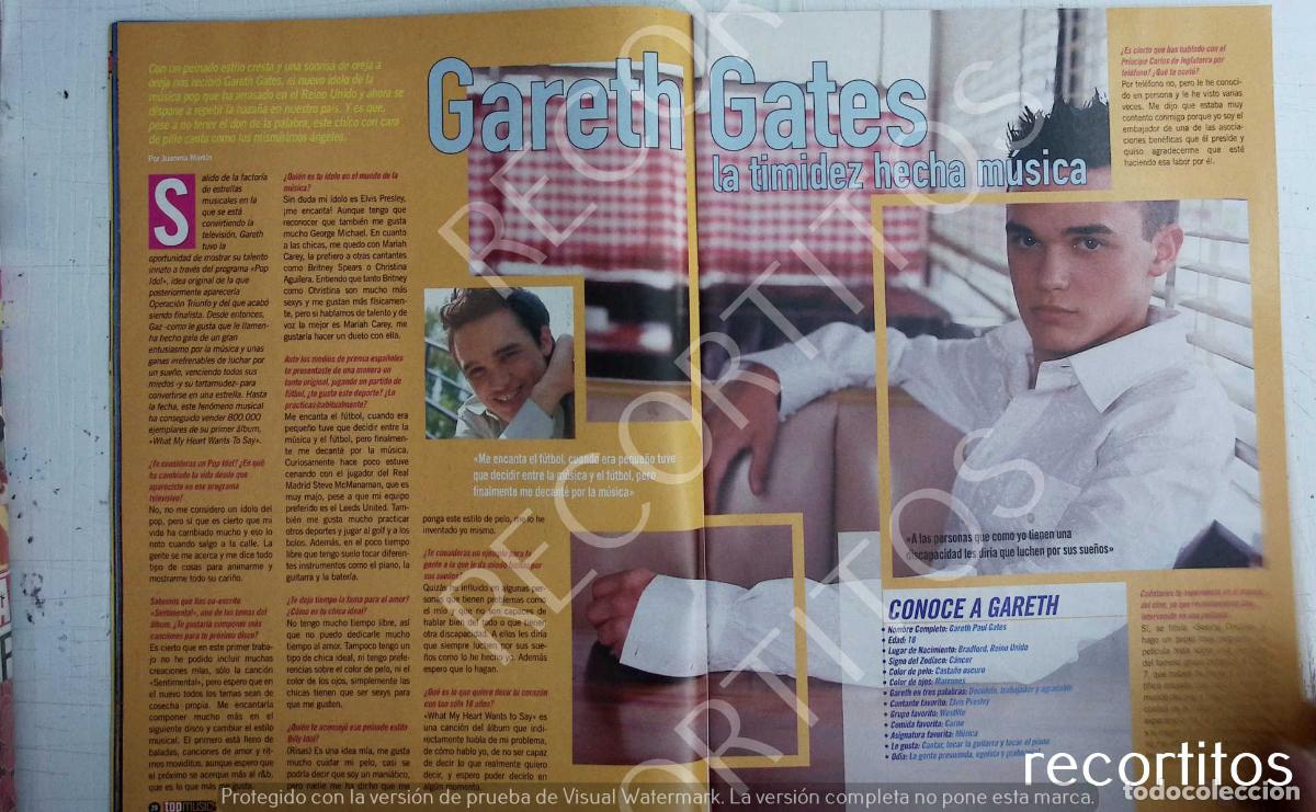 M&uacute;sica de colecci&oacute;n: GARETH GATES LA TIMIDEZ