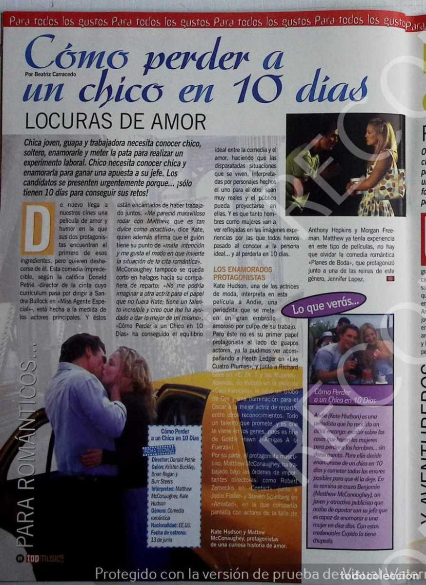 M&uacute;sica de colecci&oacute;n: COMO PERDER A UN CHICO EN 10 DIAS KATE HUDSON MATHEW MCCONAUGHEY
