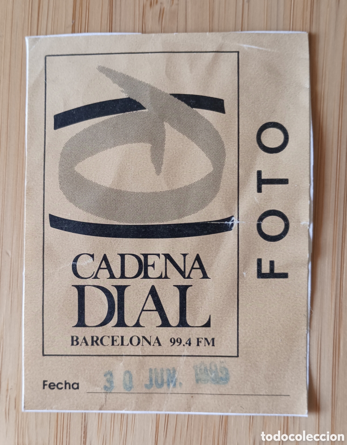 Musique de collection: Pase Prensa foto Cadena Dial Barcelona 99,4 FM 1995