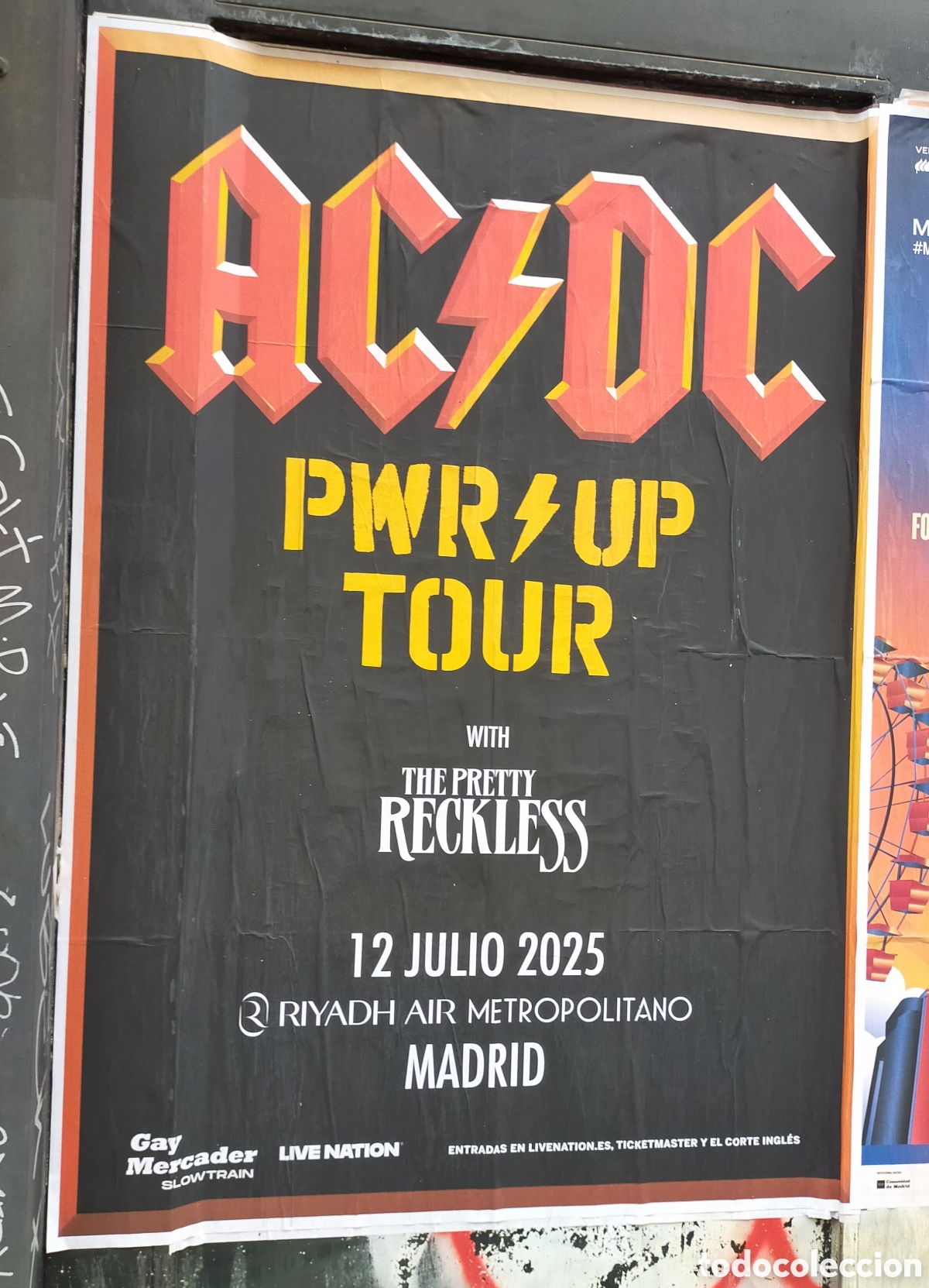 Musiksammlung: Cartel poster ac DC Madrid 12 julio 2025 1,40 x 1,00 nuevo sin pegar EN PERFECTO ESTADO