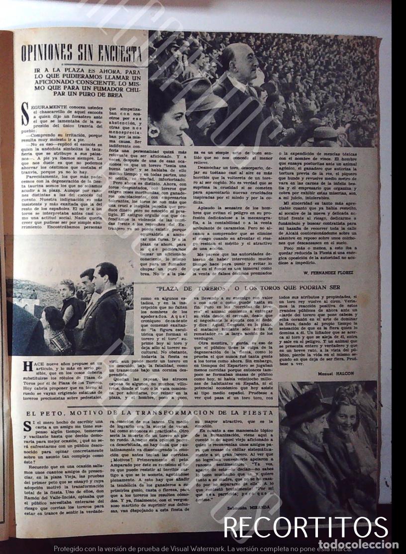 Collectible Music: 1953 LA SITUACION DE LOS TOROS Y LA AFICION CAMBIO DE LOS HABITOS DE LOS ESPA&Ntilde;OLES