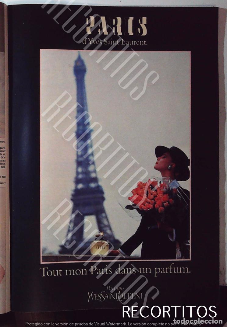 M&uacute;sica de colecci&oacute;n: yves saint laurent paris je t'aime anuncio publicidad
