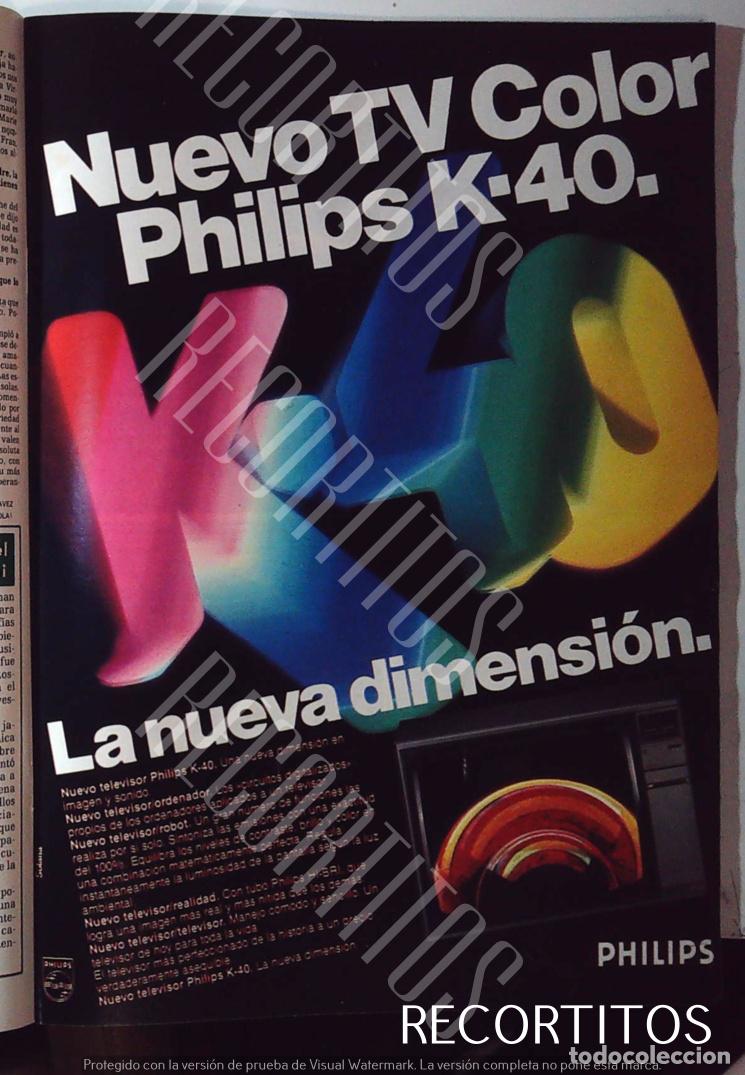 M&uacute;sica de colecci&oacute;n: PHILIPS K 40 ANUNCIO PUBLICIDAD