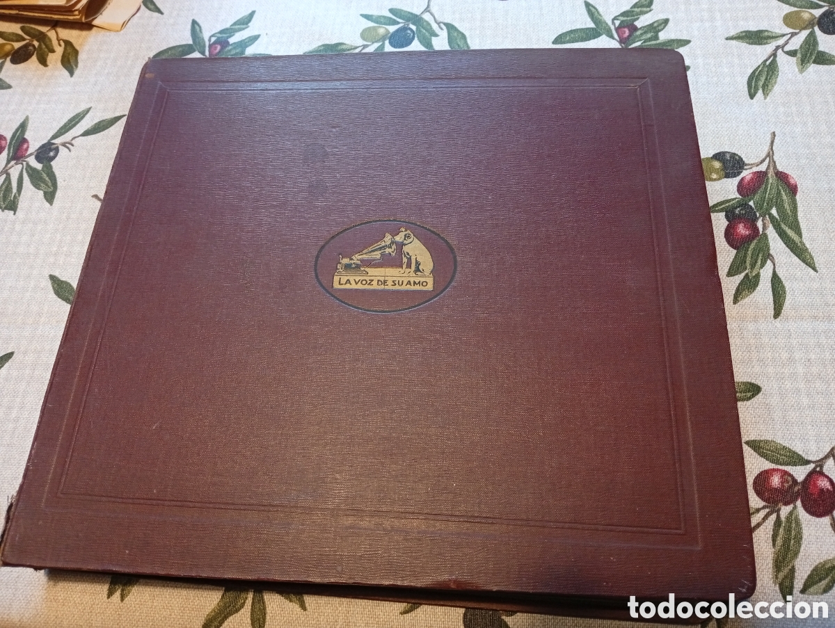 Musica di collezione: Album con 12 discos para gramola,la voz de su amo