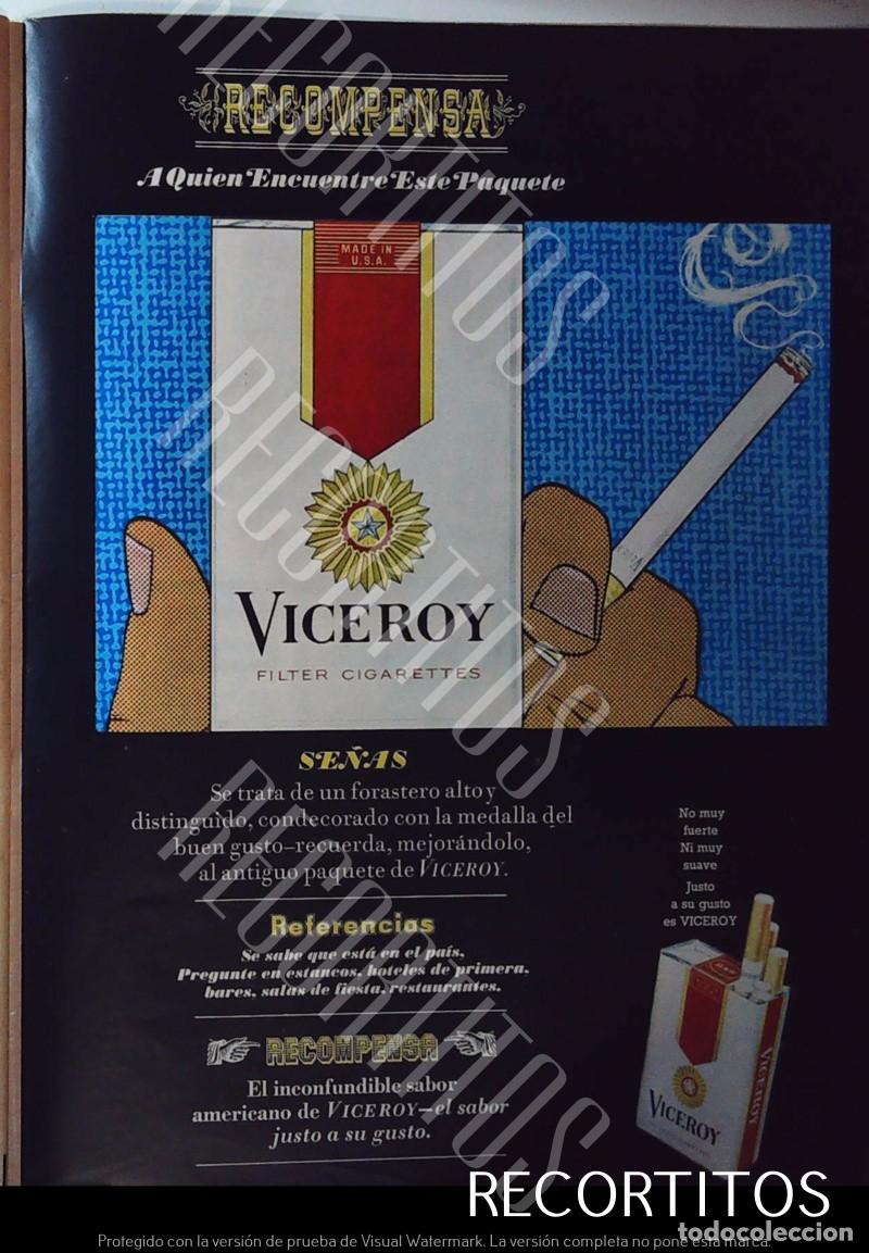 Musica di collezione: VICEROY CIGARRILLOS TABACO ANUNCIO PUBLICIDAD