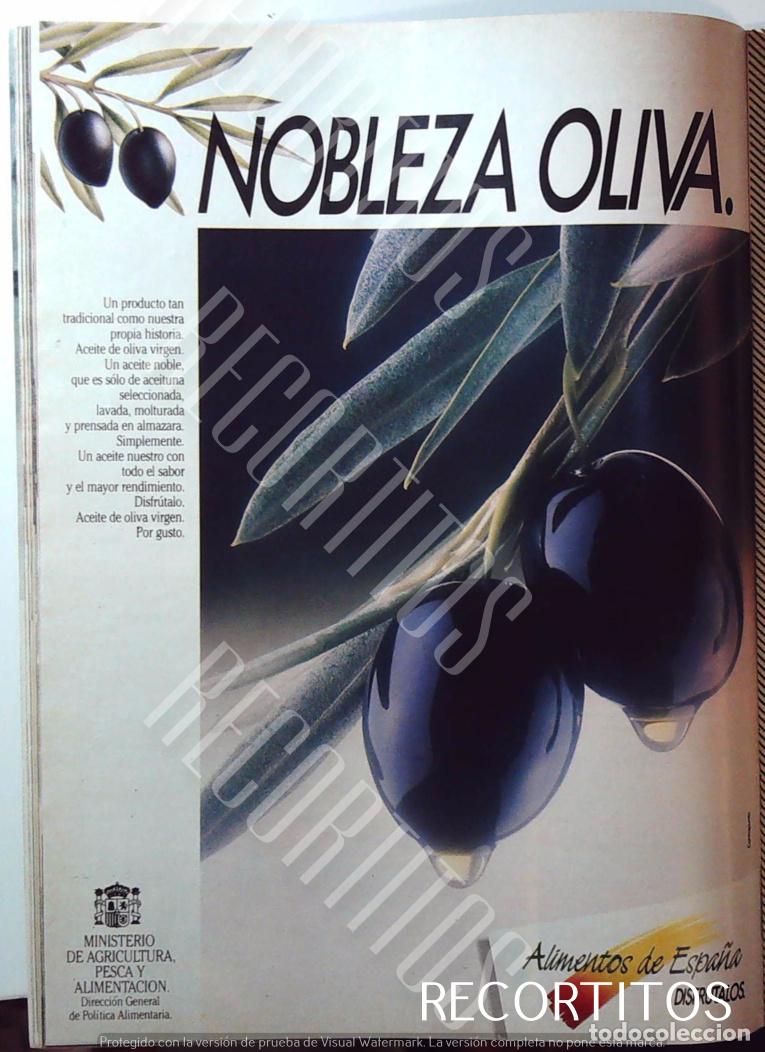 Musique de collection: ALIMENTOS DE ESPA&Ntilde;A ANUNCIO PUBLICIDAD NOBLEZA OLIVA