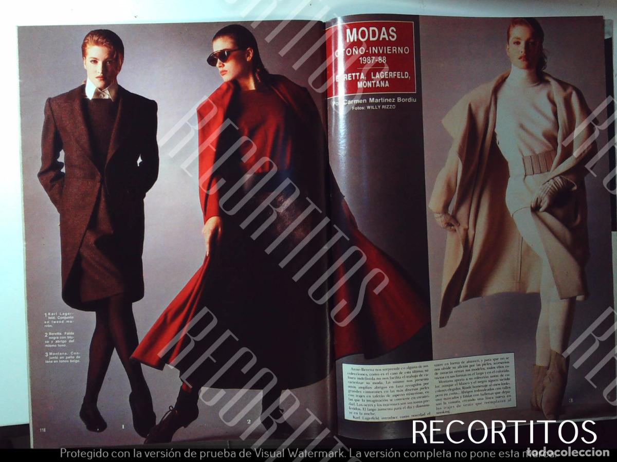 Musiksammlung: MODA OTO&Ntilde;O INVIERNO 1987 ELORRRIETA LAGERFELD MONTANA CARMEN MARTINEZ BORDIU