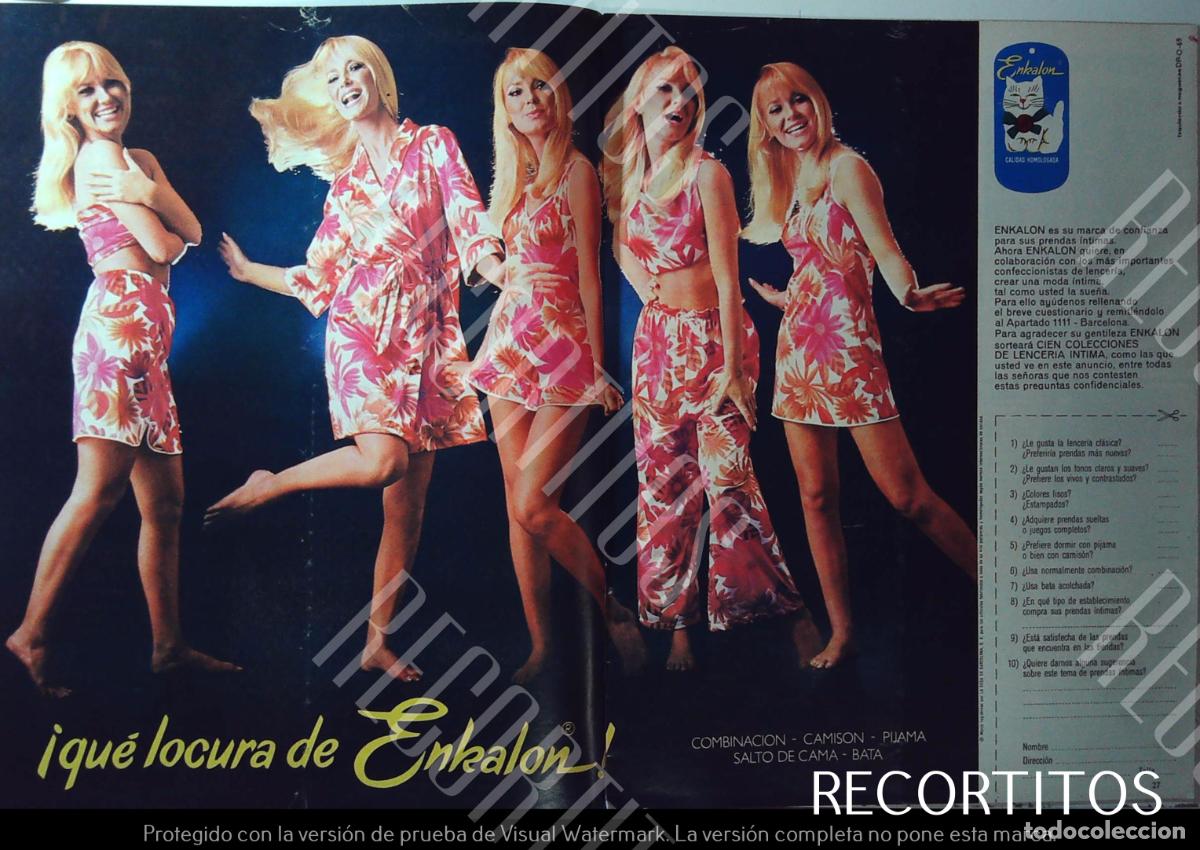 Musique de collection: ENKALON EL GATO BLANCO ANUNCIO PUBLICIDAD CPRET A PORTER