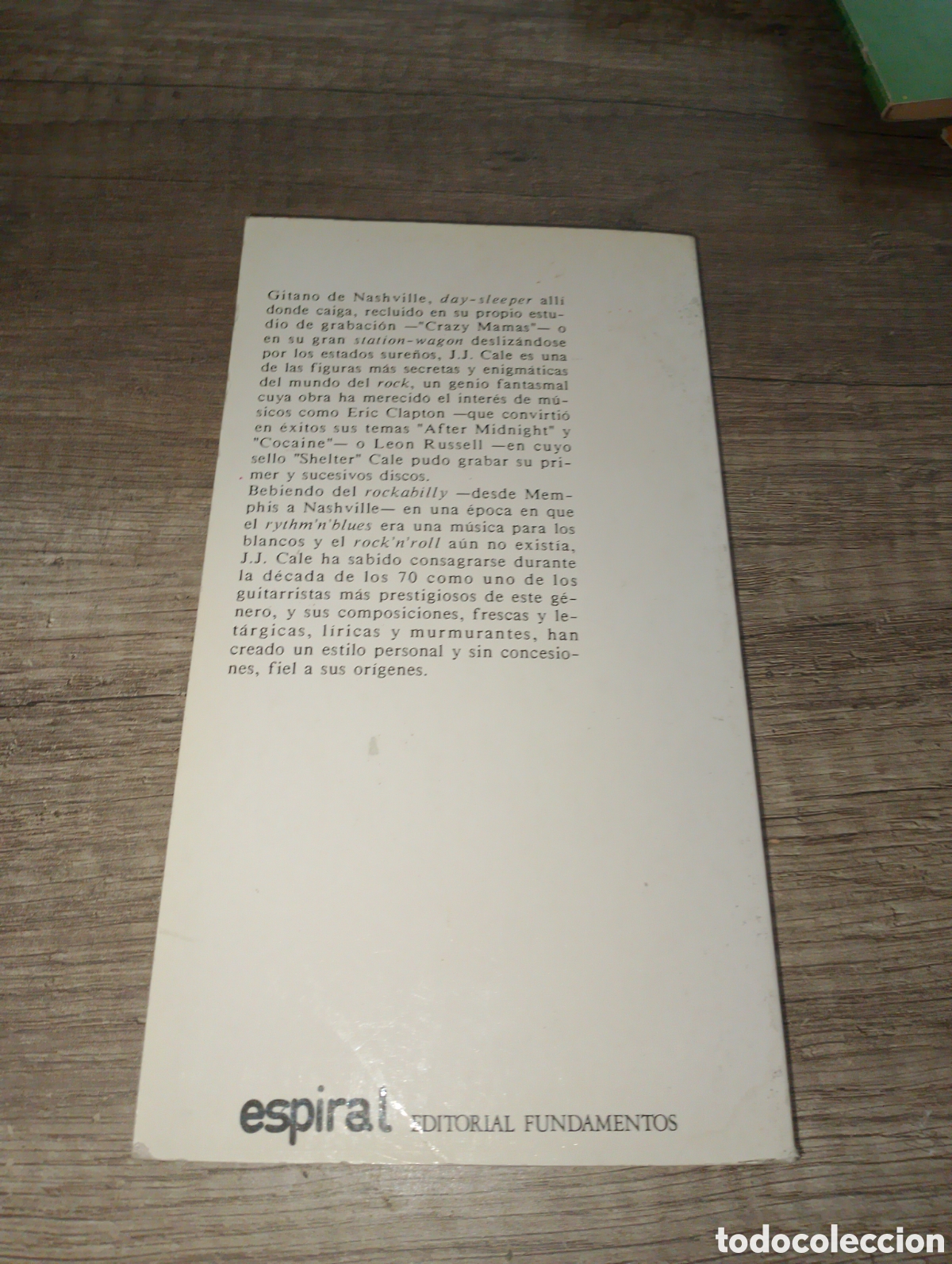 M&uacute;sica de colecci&oacute;n: Libro cancionero. J.J. Cale. Editorial Espiral - Foto 2
