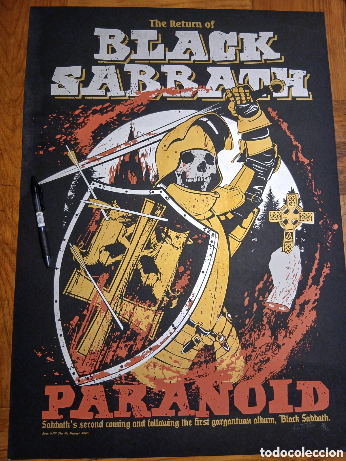 M&uacute;sica de colecci&oacute;n: litograf&iacute;a limitada black sabbath - Foto 1