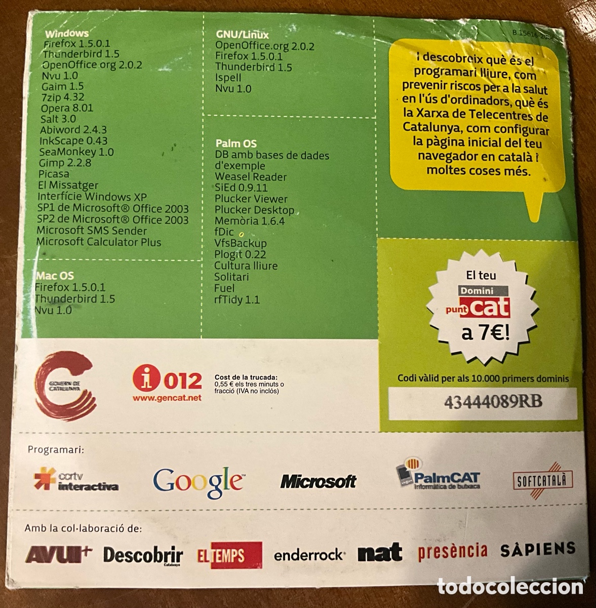 M&uacute;sica de colecci&oacute;n: CD-ROM PROGRAMARI EN CATAL&Agrave;. - Foto 2